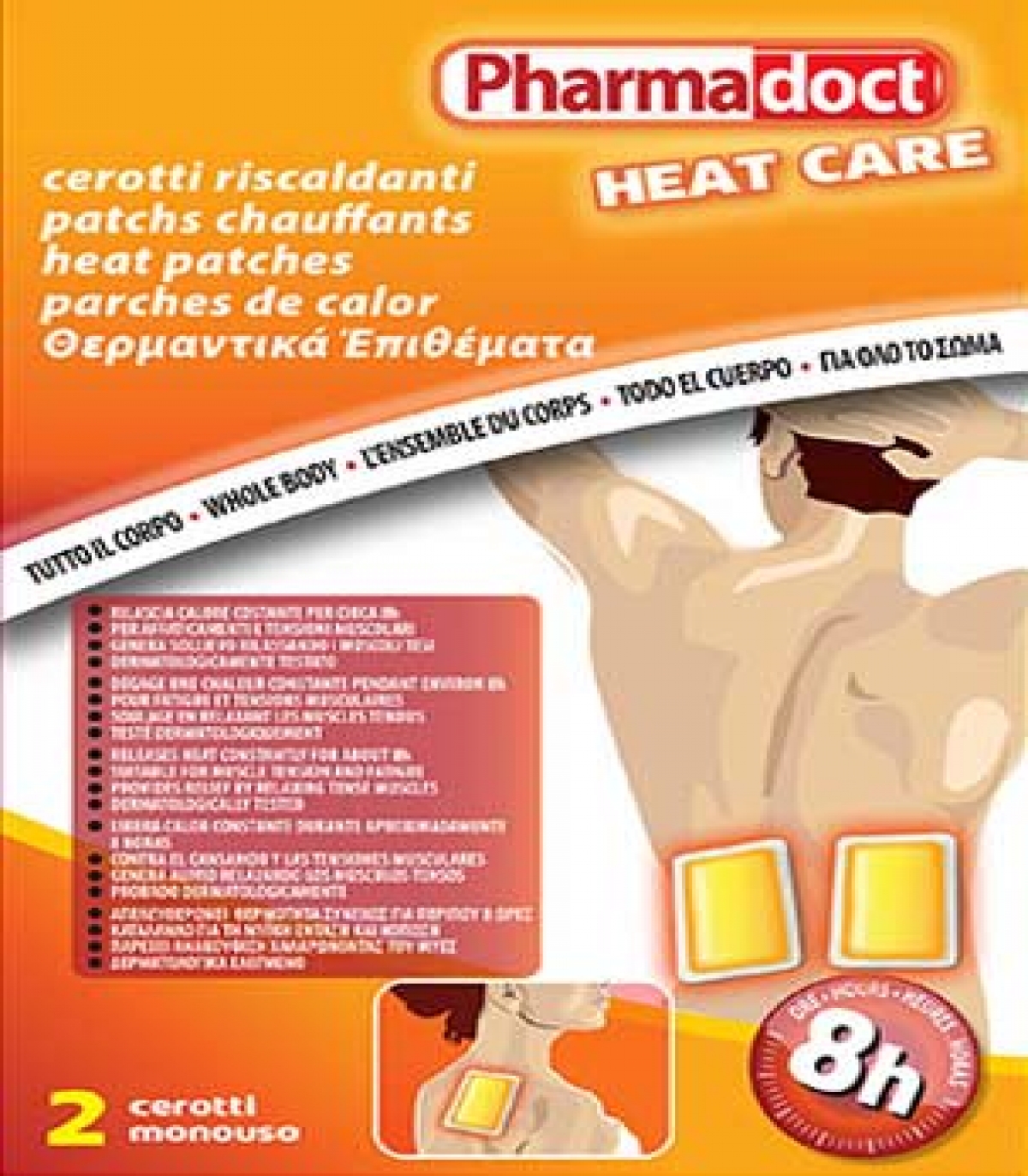 PHARMA DOCT HEAT CARE - 2 PARCHES DE CALOR MONOUSO - LIBERACIÓN DE