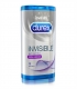 LOVE SEX DUREX ® INVISIBLE - EXTRA FINO Y EXTRA LUBRICADO - ENVASE RÍGIDO CON 12 UNIDADES