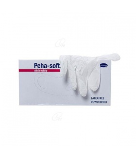 GUANTE PEHA SOFT  NITRILO BLANCO M 100