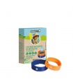 Pulseras repelentes azul-naranja 2u