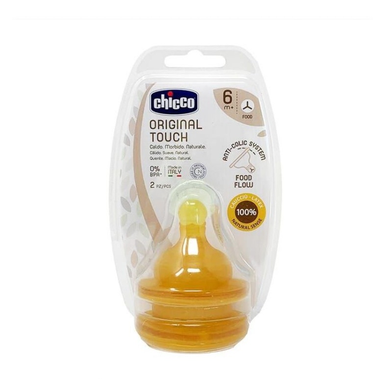 Biberon plastico t caucho - chicco original touch (azul 6m+ flujo rapido  330 ml) - Farmacia online